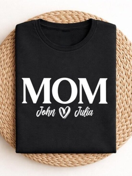 Tops - Personalised Mama Tee, Custom Mom Shirt, Mothers Day Gift For Mom